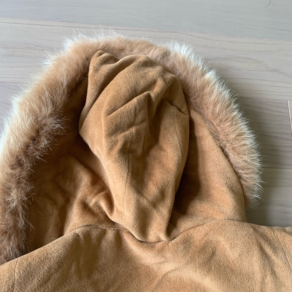 Hooded Faux fur trim coat - Picture 10 of 11